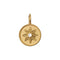 Compass Yellow Gold Charm Pendant - 1