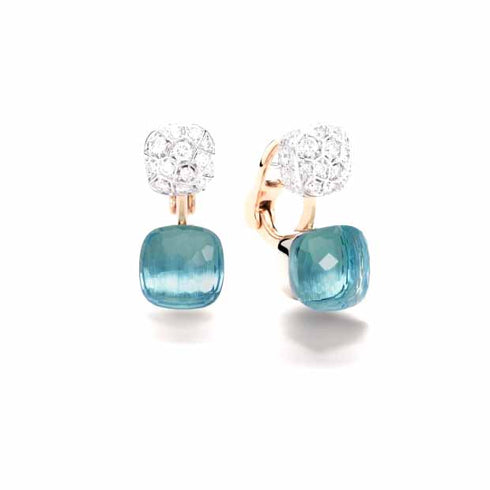 Nudo Sky Blue Topaz And Diamond Earrings - 1