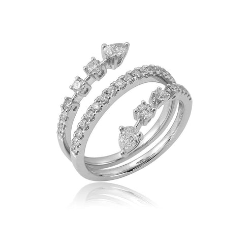 Wrap Diamond Ring 0.75ctw - 1