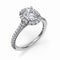 Halo Cathedral Solitaire Diamond Engagement Ring - 1