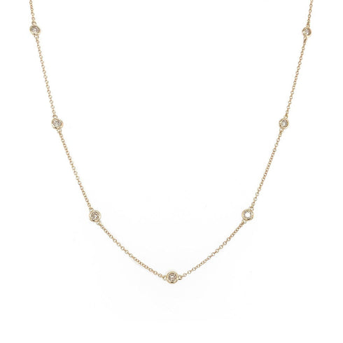 Station Diamond Necklace 0.7ctw - 1