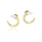 Pear Diamond Crescent Fan Earrings - 1
