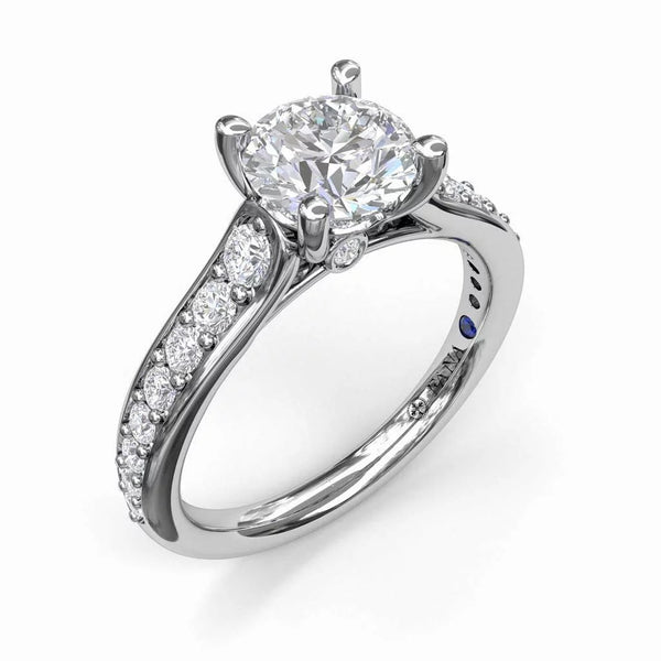 Cathedral Diamond Engagement Ring - 1