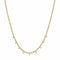 Yellow Gold 9 Diamond Station Necklace - 1