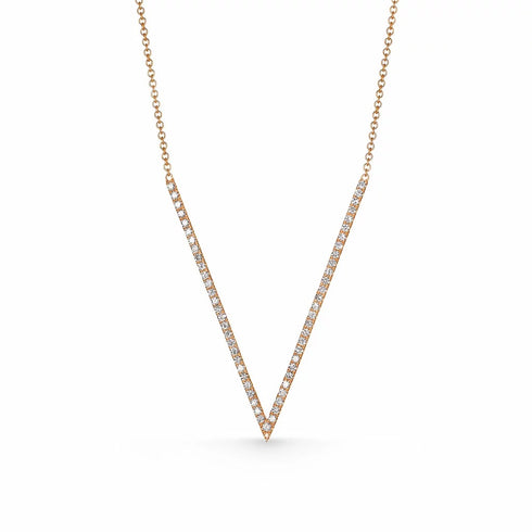 V Diamond Necklace - 1