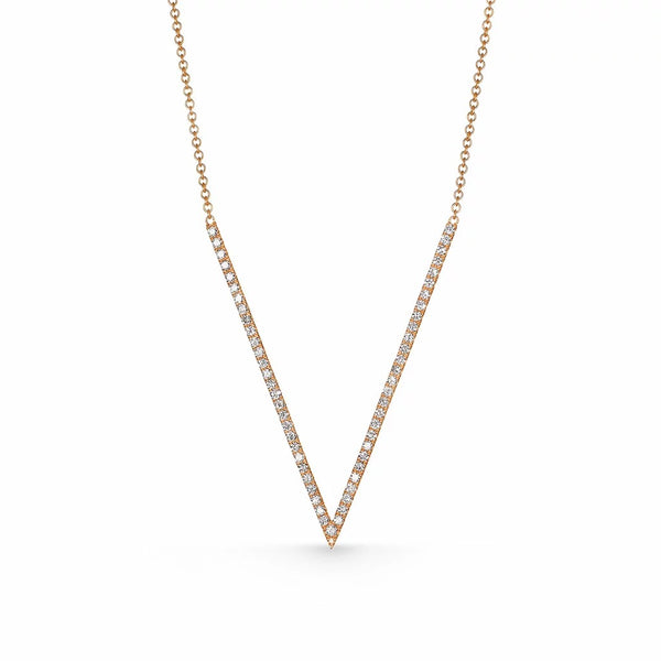 V Diamond Necklace - 1