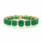 Yellow And White Gold Emerald And Diamond Bracelet - 1