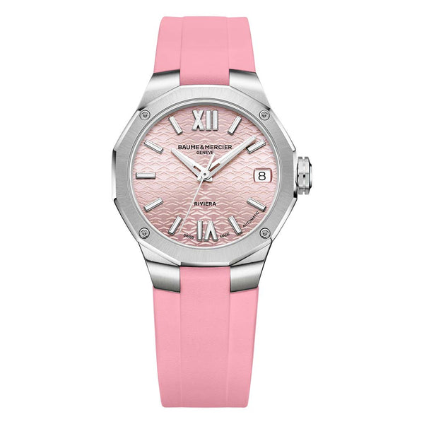 Riviera 10798 Pink on Steel Automatic Watch - 1