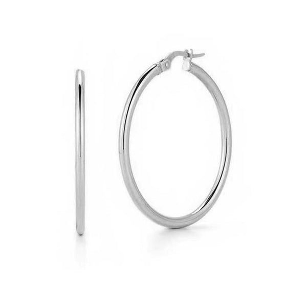Medium Round Hoop Earrings - 1