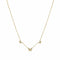 Yellow Gold 3 Butterfly Diamond Necklace - 1