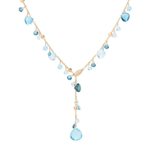 Paradise Mixed Topaz Lariat Necklace - 1