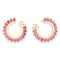 Earrings With Pink Sapphire - 1