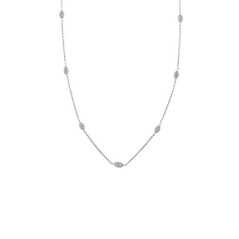 Station Diamond Necklace 0.31ctw - 1