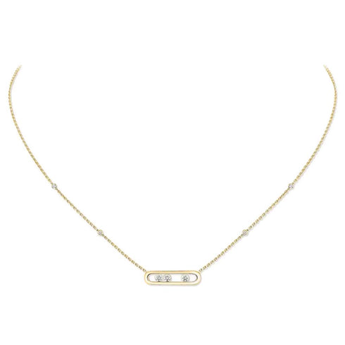 Yellow Gold Diamond Necklace Baby Move - 1