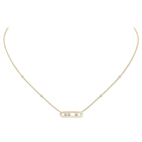 Yellow Gold Diamond Necklace Baby Move - 1