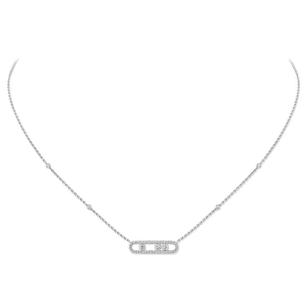 Yellow Gold Diamond Pavé Necklace Baby Move - 1
