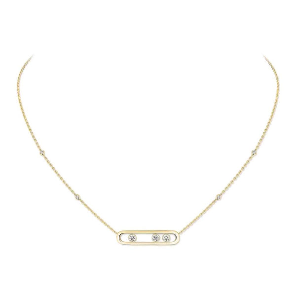 Yellow Gold Diamond Necklace Move - 1