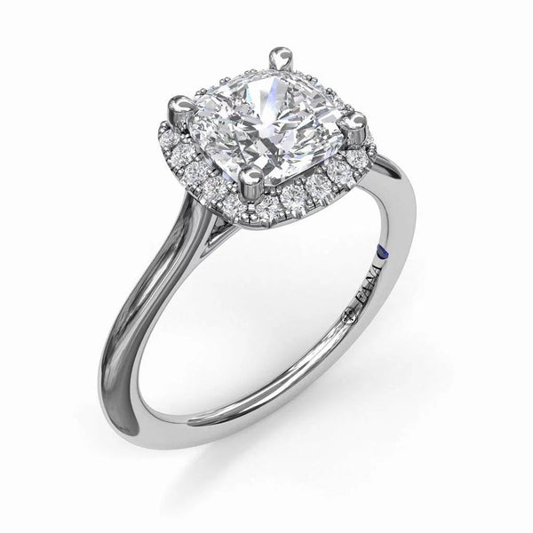 Halo Diamond Engagement Ring - 1