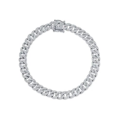 Pave Cuban Diamond Bracelet - 1