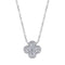 Halo Clover Diamond Pendant - 1