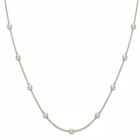 Akoya Cultured Pearl Station Necklace - 1