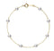 Akoya Cultured Pearl Station Bracelet in Gold - 1