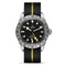 Black Bay Pro on Black Fabric with Yellow Band Watch - 1