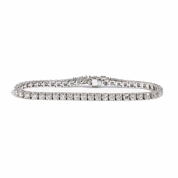 Round Cut 4 Prong Diamond Tennis Bracelet - 1