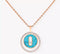 Lucky Move Diamond Necklace in Pink Gold and Turquoise - 1