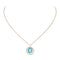 Lucky Move Diamond Necklace in Pink Gold and Turquoise - 2