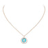 Lucky Move Diamond Necklace in Pink Gold and Turquoise - 2