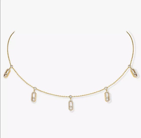 Move Uno Diamond Necklace in Yellow Gold - 1