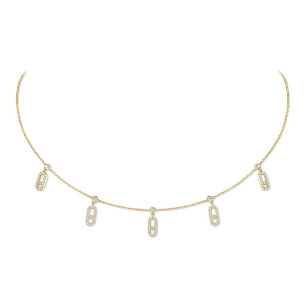 Move Uno Diamond Necklace in Yellow Gold - 1