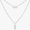 2 Rows Yellow Gold Diamond Pavé Necklace Move Uno - 1