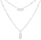 2 Rows Yellow Gold Diamond Pavé Necklace Move Uno - 1