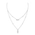 2 Rows Yellow Gold Diamond Pavé Necklace Move Uno - 2