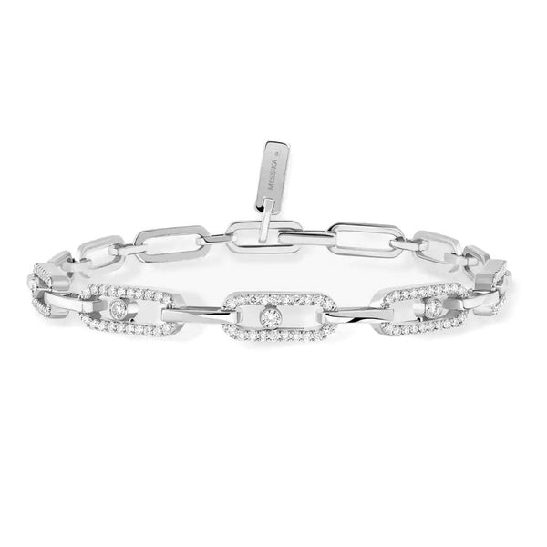Move Link Diamond Bracelet in Yellow Gold - 2