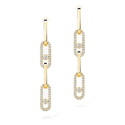 Move Link Transformable Diamond Earrings in Yellow Gold - 1