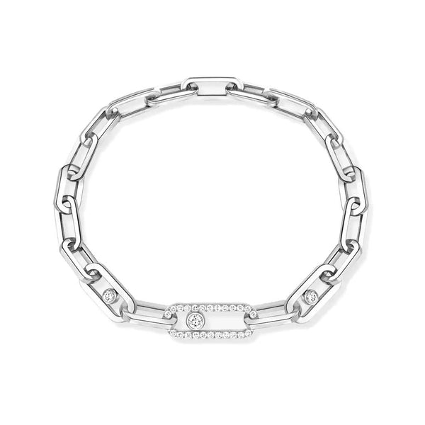 Move Link Diamond Bracelet in Yellow Gold - 1