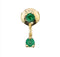 Classic Emerald Orbit Earring in 18K Gold - 1