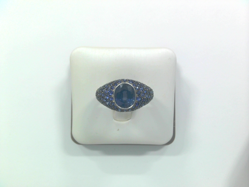 Sapphire Pave and Sapphire Ring - 1
