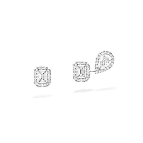 White Gold Diamond Earrings My Twin 1+2 - 1
