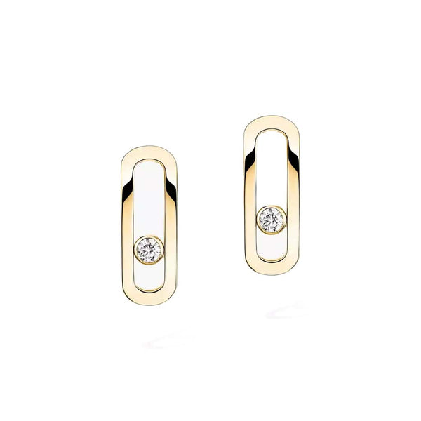 Move Uno Diamond Earrings in Yellow Gold - 1