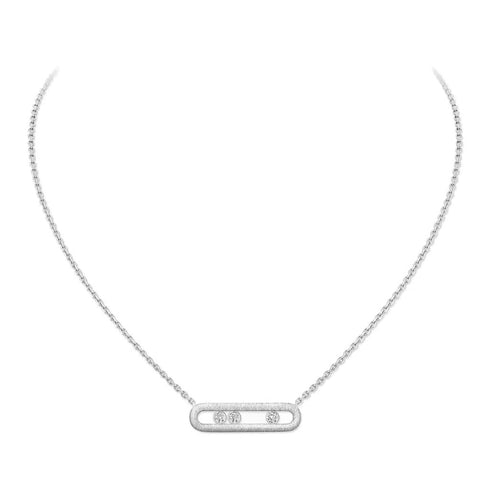 Move Classique Ciselé Diamond Necklace in Yellow Gold - 1