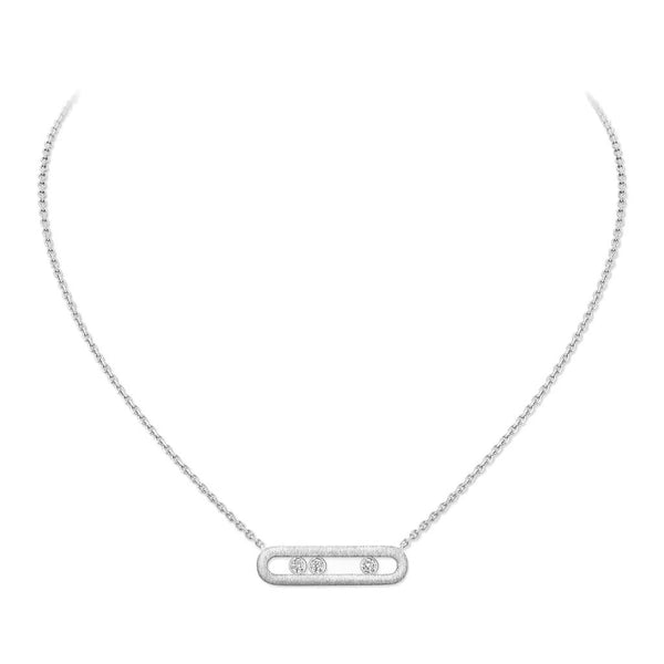 Move Classique Ciselé Diamond Necklace in Yellow Gold - 1