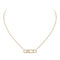 Move Classique Ciselé Diamond Necklace in Yellow Gold - 1