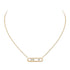 Move Classique Ciselé Diamond Necklace in Yellow Gold - 1