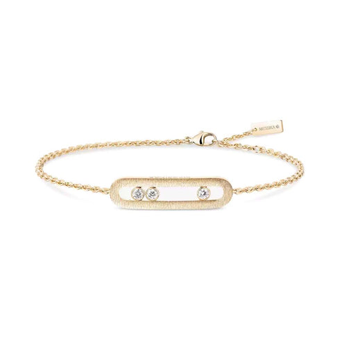 Move Classique Ciselé Diamond Bracelet in Yellow Gold - 1