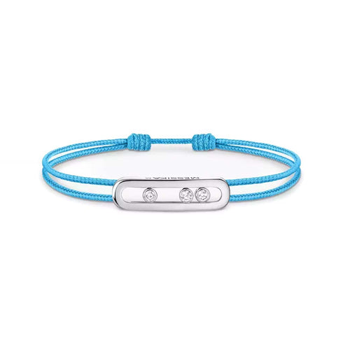 MESSIKA CARE(s) Diamond Blue Cord Bracelet in White Gold - 1