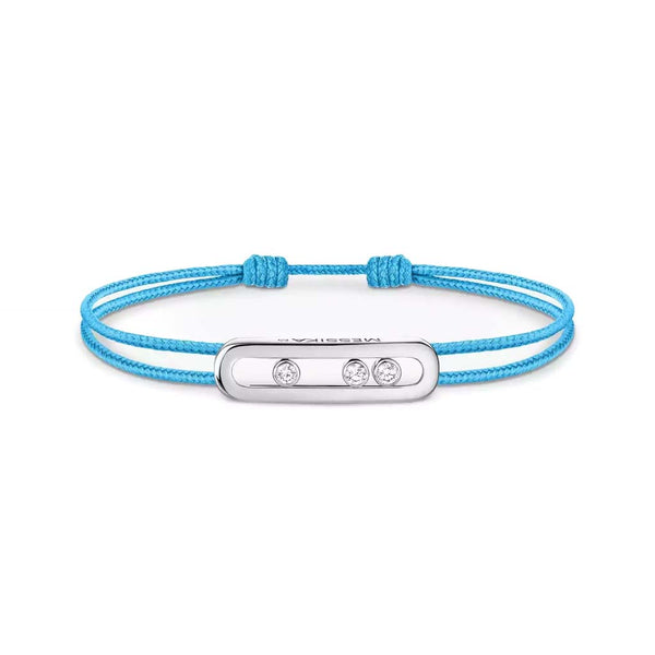 MESSIKA CARE(s) Diamond Blue Cord Bracelet in White Gold - 1